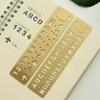 Numbers Multifunctional Hollow Ruler Drawing Graffiti Template Brass Promotional Gift Stationery