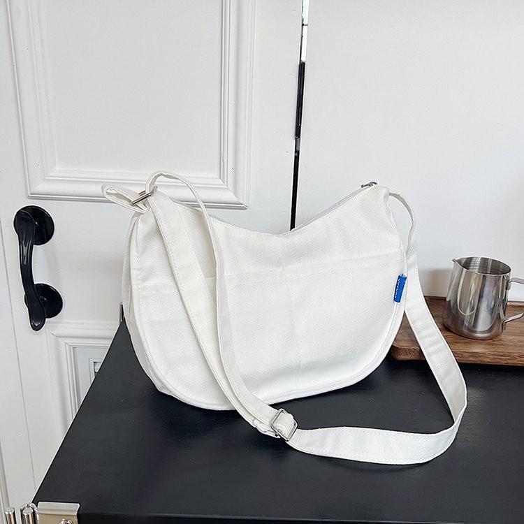

New 2023 Womens Canvas Shoulder Bag With Spacious Design And Chic Style For Students белый