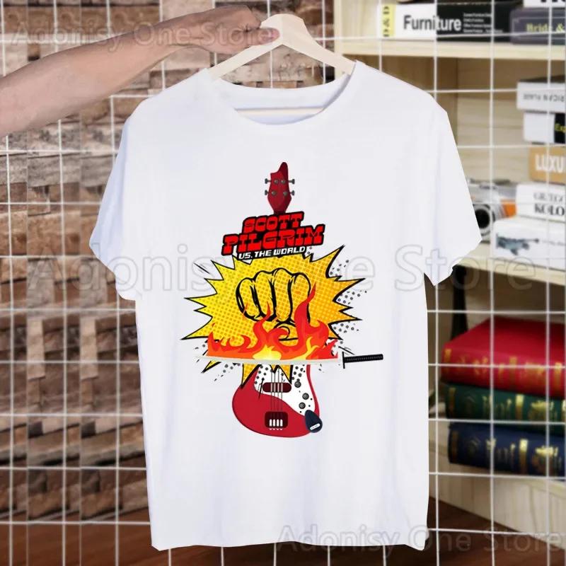 Scott Pilgrim Men's Casual Printing Men's T-shirt High-fashioned Short-sleeved T-shirt Men Shirt T Shirt