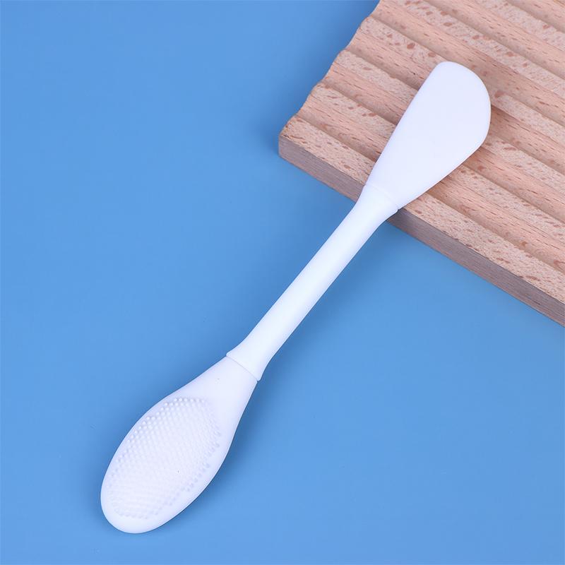 1 Stück Silikon Doppelseitiger Gesichtsmaskenpinsel Peeling Mitesserentferner Reiniger Schlammmasken Spatel Gesichtshautpflege Werkzeug