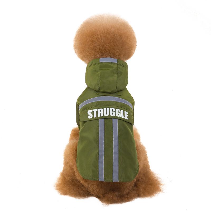 

Дождевик для домашних животных Водонепроницаемый дождевик для собак Дождевик для плюшевых собачек Дождевик для собак Можно хранить дождевик для собак XXL армия зеленый