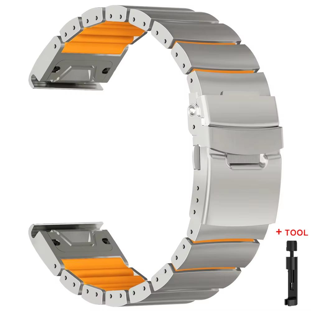 Quick Fit 22mm 26mm Titanium Band for Garmin Fenix 8 51mm 7X Pro 6X Pro 5x Tactix 7 Enduro 3 2 Instinct 2X Forerunner 935 945