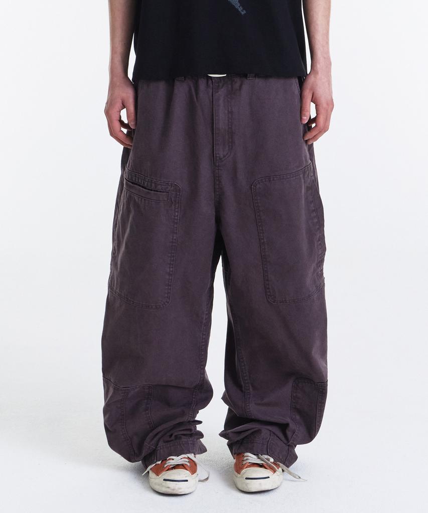 Gicheol Asym Vintage Cargo Pants (Washed Purple)