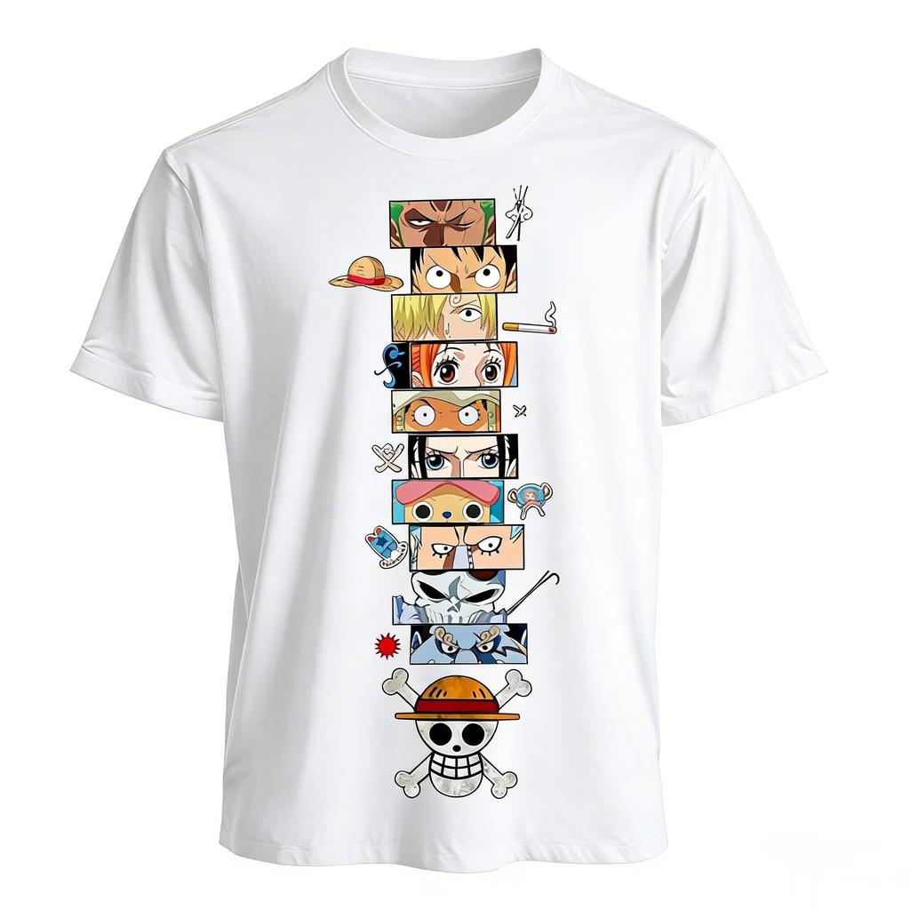 One Piece 2026 New Hot Anime Luffy Zoro Ace T Shirt Unisex 2026 Summer Cotton Short Sleeve Graphic Tee Harajuku Vintage Casual Tops