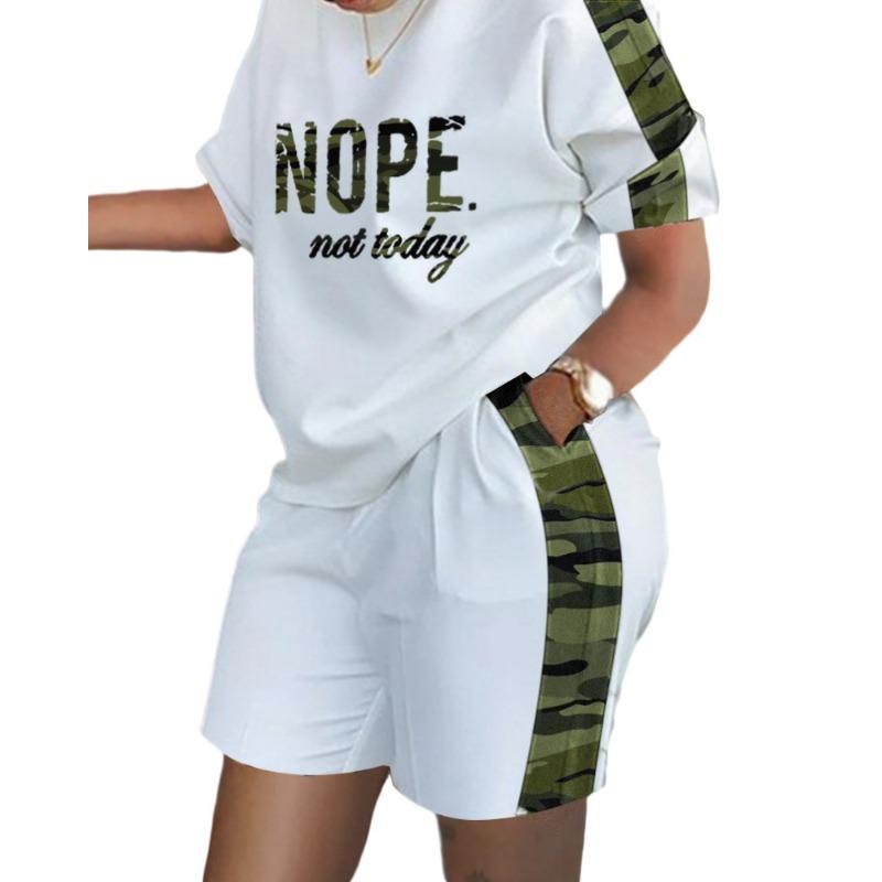 YYFS Moda dame ocazional vară primăvară mâneci scurte cu gâtul O pantaloni pantaloni costume