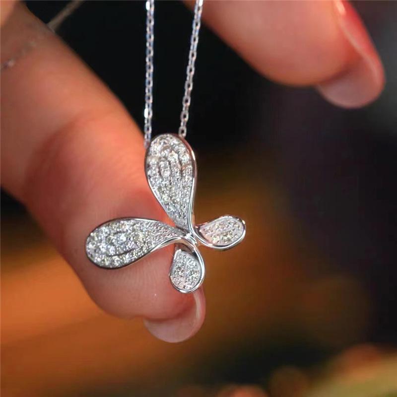 Korean Style Butterfly Ring & Clavicle Chain - Light Luxury Women s Niche Style