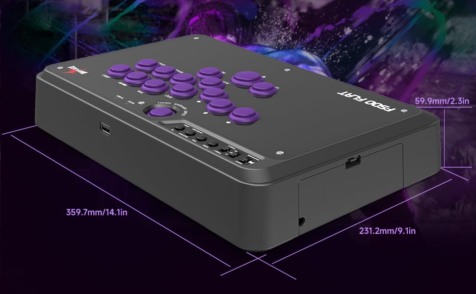 Mayflash F500 Flat Leverless Arcade Stick Controller for XBOX XBOX ONE XBOX Steam Neogeo mini PS4, PS3, ONE, S, 360, Deck, PC, Android, Switch,