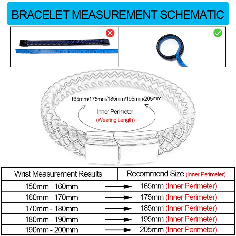 New Men Bracelet Stainless Steel Magnetic Clasp Braided Mutilayer Leather Wrapping Punk Rock Bangles Man Jewelry Gift BB1078