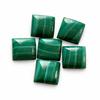 AAA+ Malachite Square Cabochons Flat Back Gemstones, Natural Green Malachite Loose Stone for Jewelry Making
