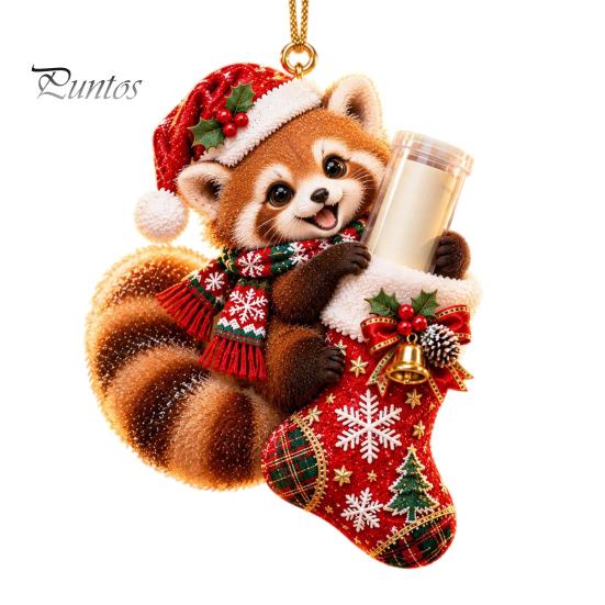Gift Idea for Grandchildren Christmas Cute Animal Cash Ornament, 2D Flat Squirrel Fox Rabbit Dog Raccoon Teenagers Money Holder Acrylic Xmas