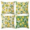 Refreshing Lemon - Floral Delight Pillow CoversLiving Room Sofa Cushion Cover, Soft and Comfortable, Bedroom Room Decoration