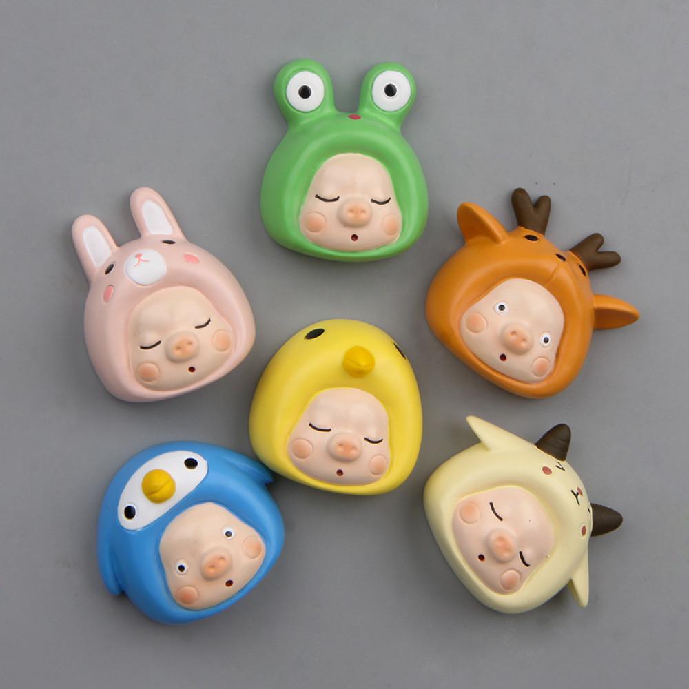 Penguin Jenny Pig Cartoon Resin Magnet Clips For Refrigerator Decor And Gift Giving
