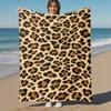 1PC Leopard PrintOutdoor Flannel Blanket - Soft Plush Decor for Picnics, camping, Bedroom, Playroom, Office, or Lunch Break 1225A