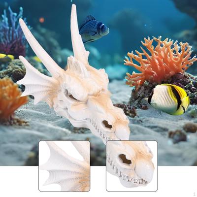 Aquarium Decoration Dragon Head Statue Simulation Tank Hideout Underwater Landscape Ornament