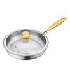 Titanium Alloy Non-Stick Steak Pan for Gas Stove with Straight Edge