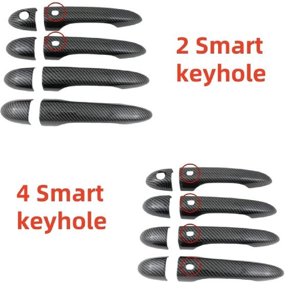 Compatible For Maserati Levante 2017 2018 2019 2020 2021 2022 2023 2024 Gloss Black Carbon Door Handle Covers Car Accessories Car Stickers(Carbon