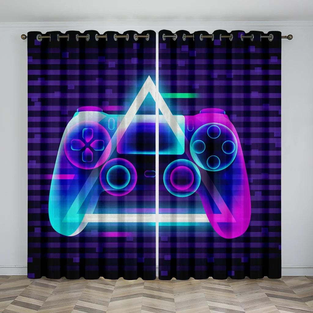 3D Dreamy Game Gamepad Controller Switch Window Curtains Blinds For Living Room Kid's Bedroom Bathroom Kicthen Door Home Decor2P