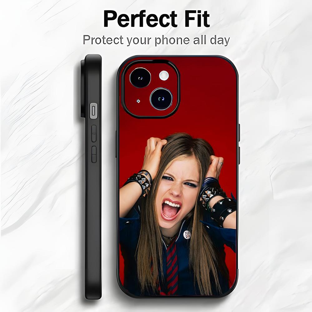 Custodia per Telefono Cantante Punk Pop A-Avril Ramona Lavigne Custodia per Telefono Imballaggio Morbido Leggera Per iPhone17 16 15 14 13ProMax