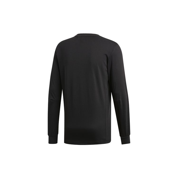 adidas Sport Breathable Crew Neck Long Sleeve T-Shirt Pullover Sweatshirt Men Tops Black EB5266