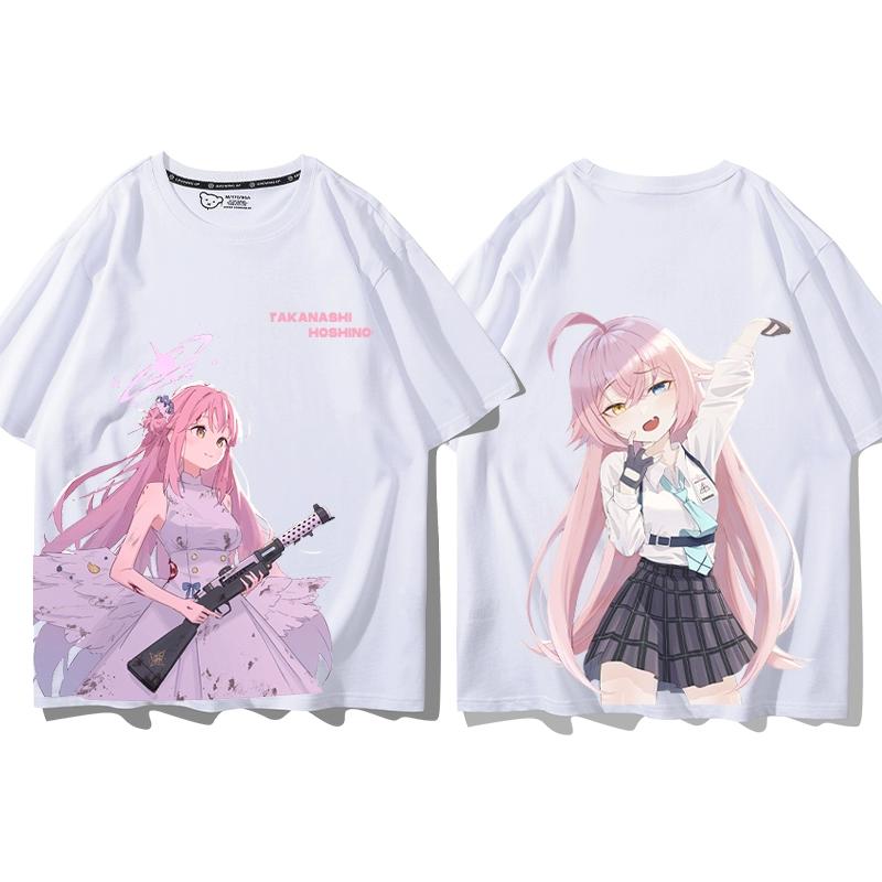 Takanashi Hoshino Spiel Blue Archive Cosplay T-Shirts 3D Druck Kinder Anime Cartoon T-Shirts 2025 Sommer Neu Herren Damen Harajuku Y2k Tops