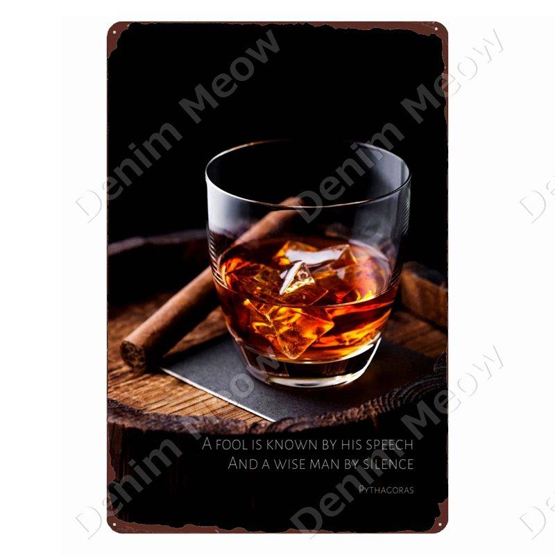 Whisky Märke Vintage Metallskyltar Man Cave Plåtskyltar After Hours Dekor för Bar Pub Klubb Alkohol Vodka Väggdekoration ZSS103