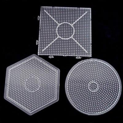 Clear Square Hexagon Round Large Pegboards Board for Hama Fuse Beads Kids Toy
