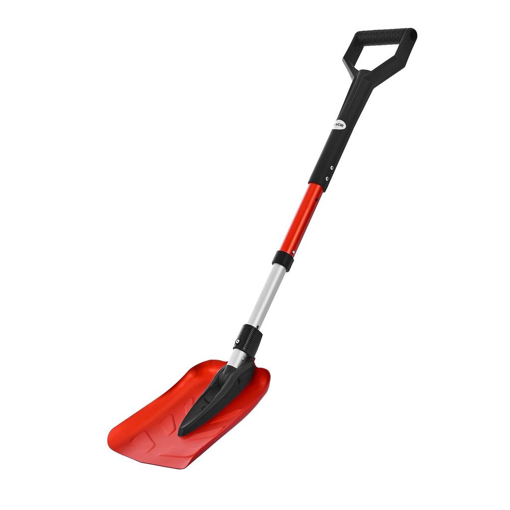 Snow Shovel for Driveway, 22cm Foldable Snow Shovel with D-shaped Handle, , 36-40 in Adjustable, Lightweight Aluminum Alloy Snows Removal Tool, Reduce