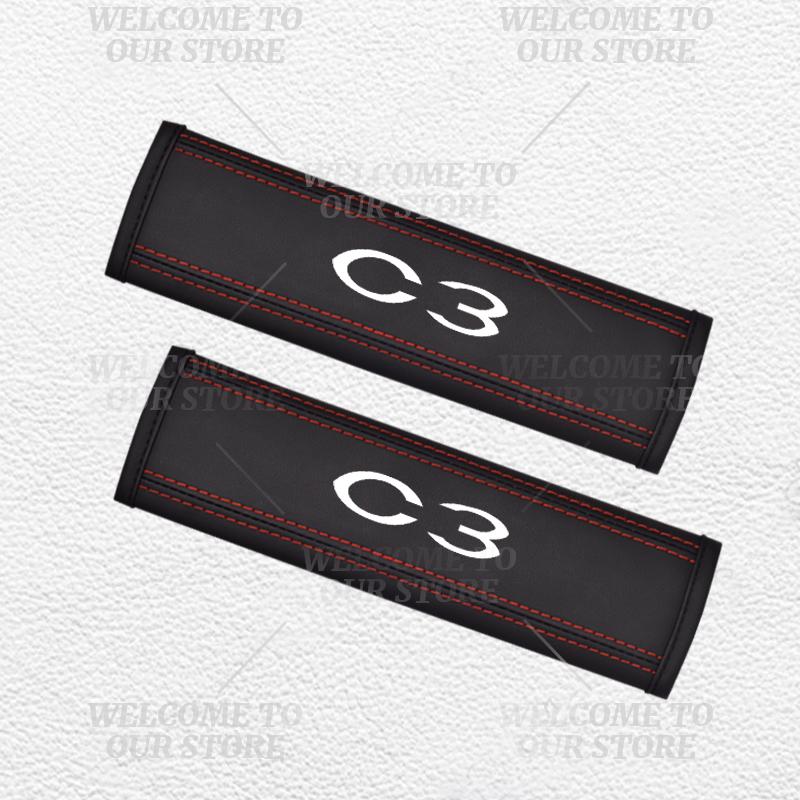 

2pcs Car Interior For C1 C2 C3 C4 C5 C6 C8 Emblem Seat Belt Cover Safety Belt Shoulder Protector Mats Auto Accessories