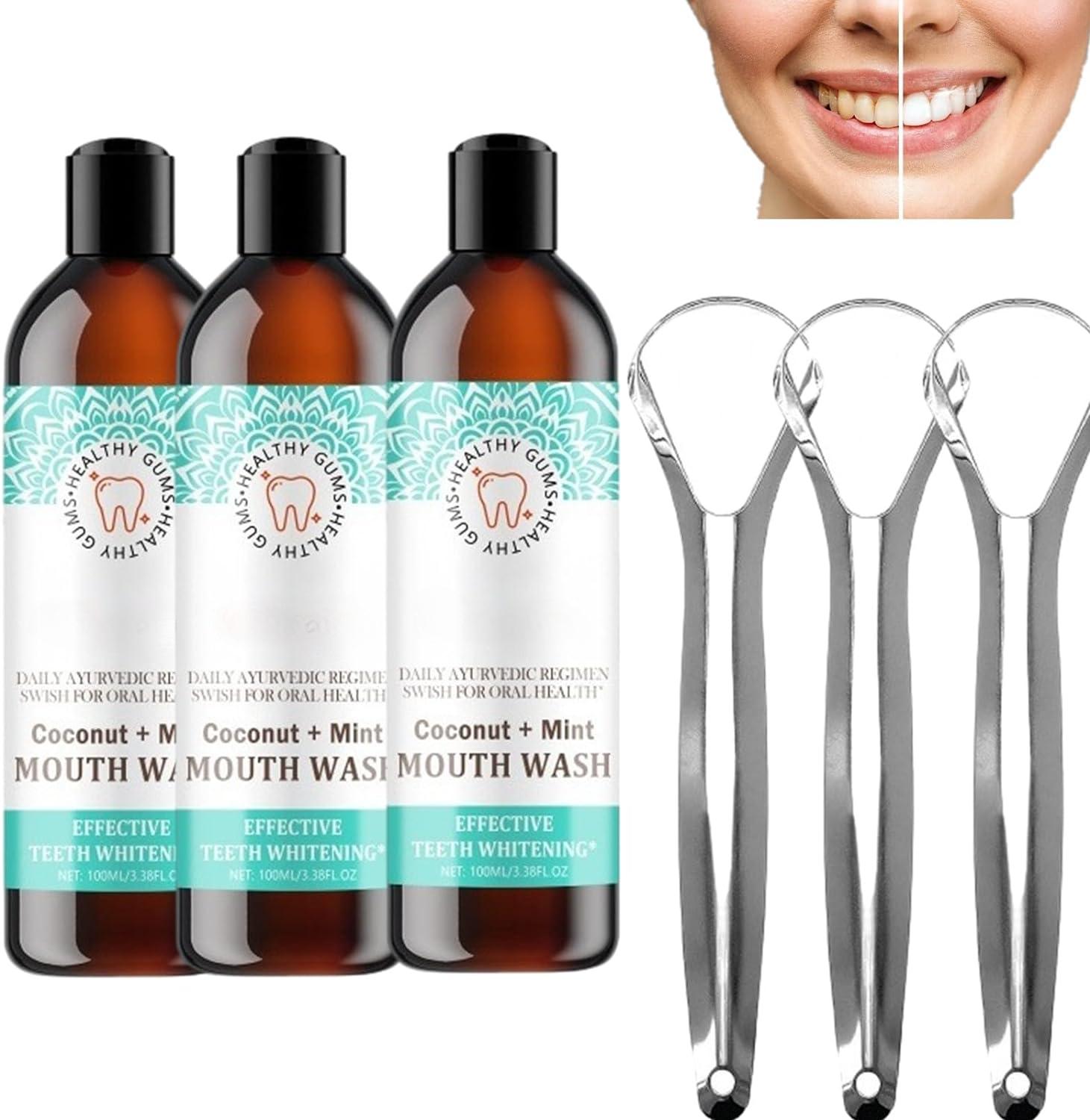 

Ополаскиватель для полости рта с кокосом и мятой, ополаскиватель для полости рта, ополаскиватель для полости рта с кокосом, отбеливающий ополаскиватель для полости рта, набор для ополаскивания полости рта с скребком для чистки языка 3set