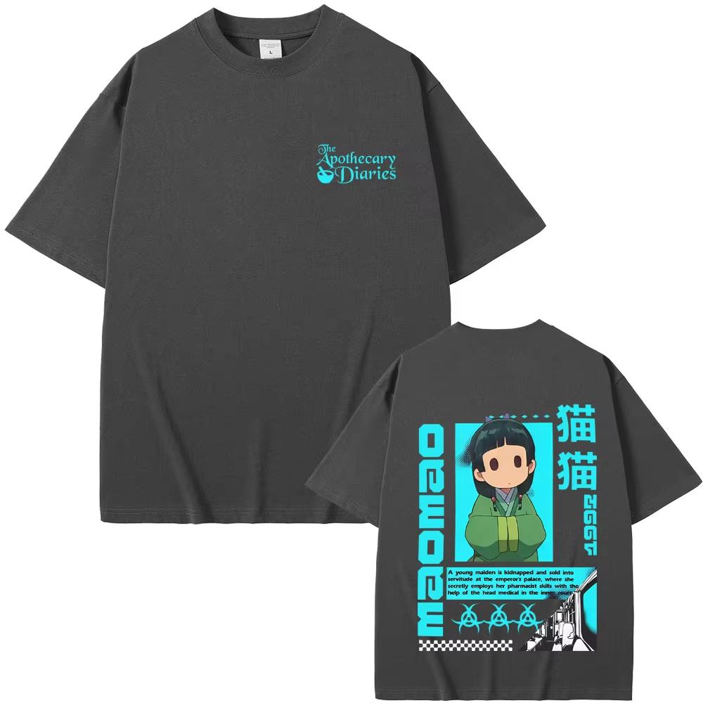 Unisex MaoMao Anime Print T-Shirt from The Apothecary Diaries, Fun Loose Casual Outfit, Vintage Men And Women Comfortable T-shirt