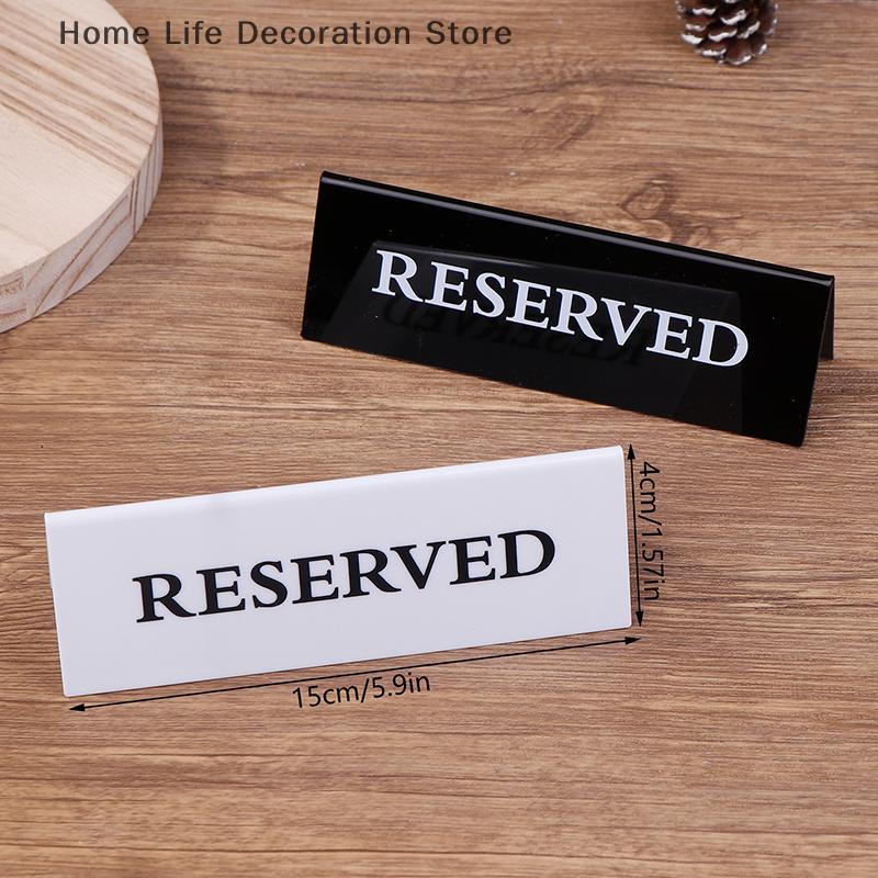 4pcs Reserved Signs Table Card Sign Hotel Restaurant Reserved Table Place Signs Reminder Sign Wedding Birthday Party Seat Decor