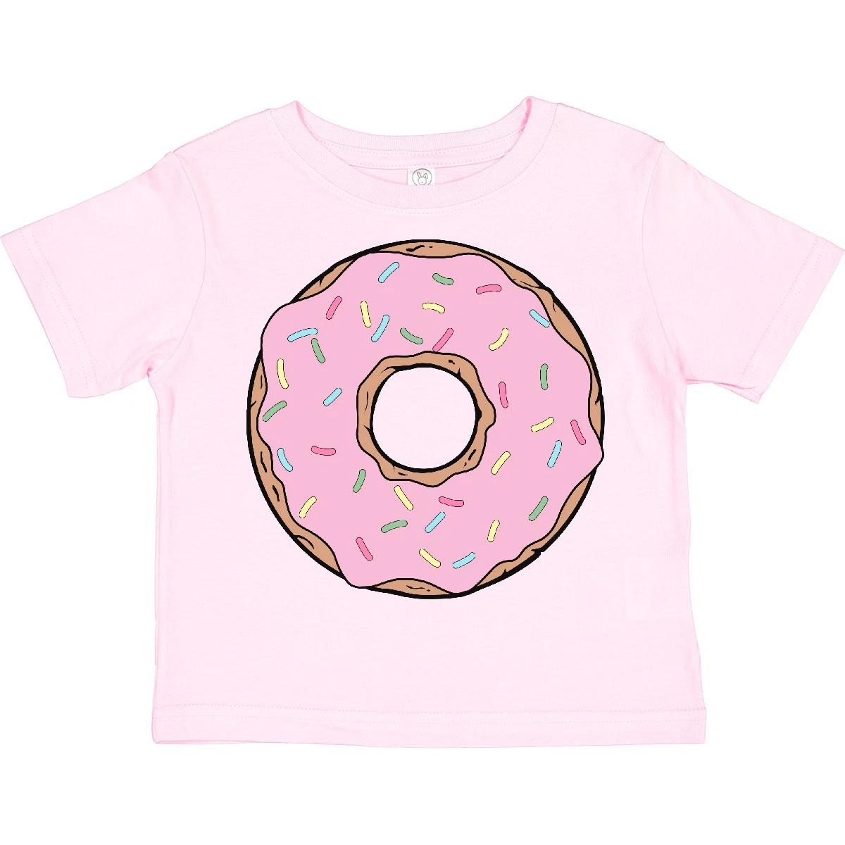 Inktastic Pink Donut With Sprinkles Toddler T-Shirt Doughnut Colorful Glazed Kid 110
