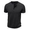 Herren Casual Sport -farbiges strukturiertes T-Shirt und Hemd, Herren Rundhals-Kurzarm-Oberteil
