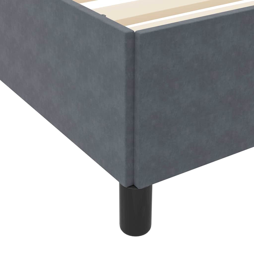 Bed Frame with Mattress Dark Grey 180 x 200 cm Fabric