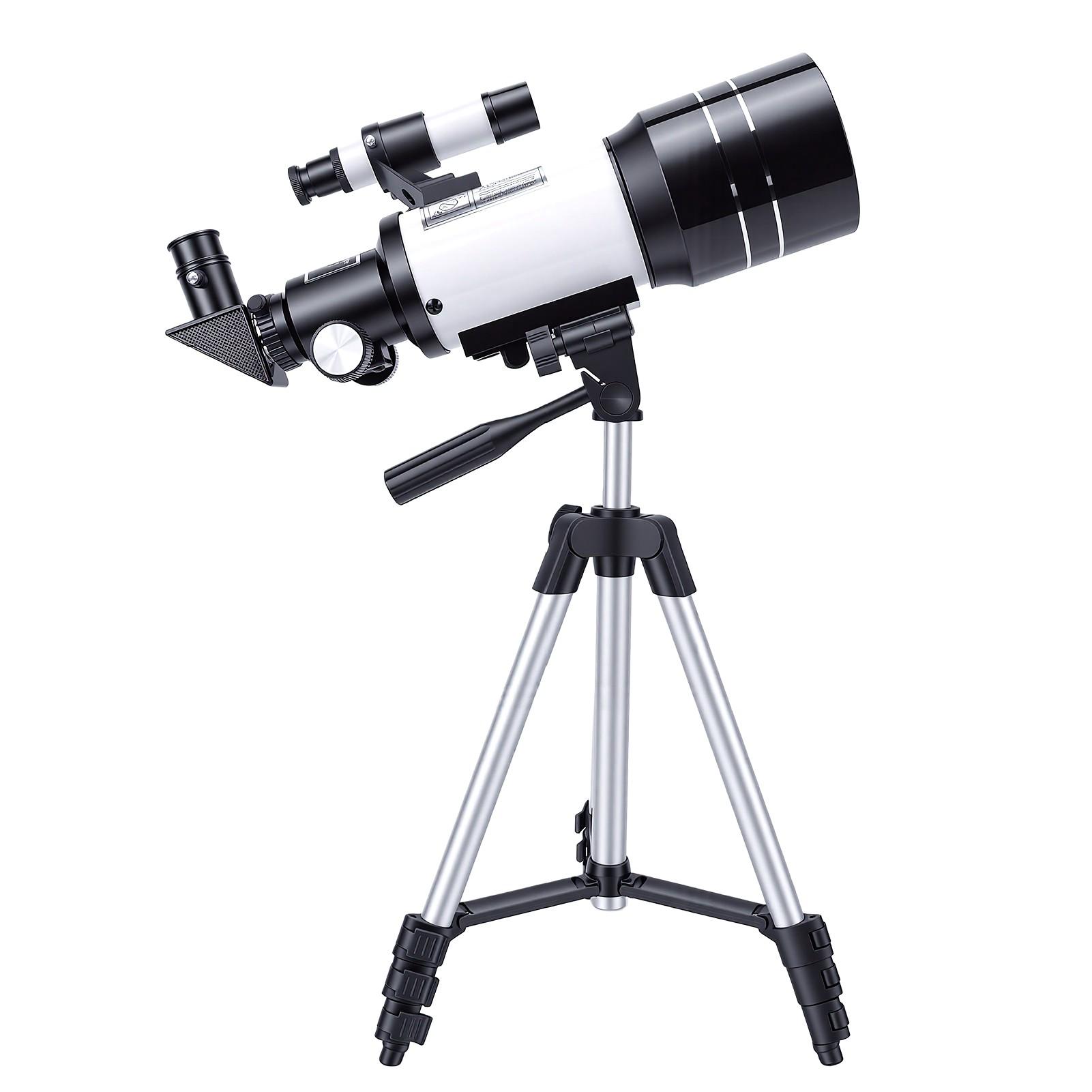 Astronomie Telescoop voor Kinderen Volwassenen 70mm Opening 300mm Brandpuntsafstand HD Draagbare Refractor Telescoop met Statief voor