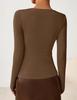 2026 Women's One-Shoulder Swing Neck Off-the-Shoulder Slimming Long Sleeve Top