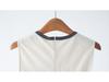 BC~26 Frühling/Sommer Perlenbesetztes Rundhals-Ärmelloses Französisch Elegantes Weste-Langes Kleid für Damen