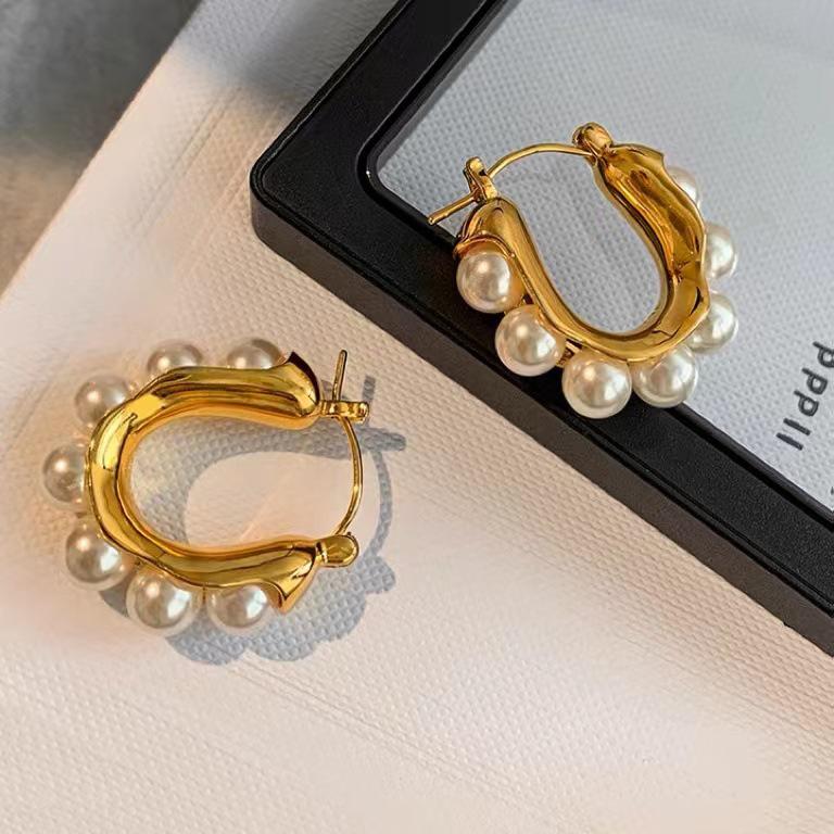 

Французские жемчужные серьги-каффы в форме буквы U в ретро-стиле - Элегантные серьги-каффы с европейским и американским темпераментом для женщин