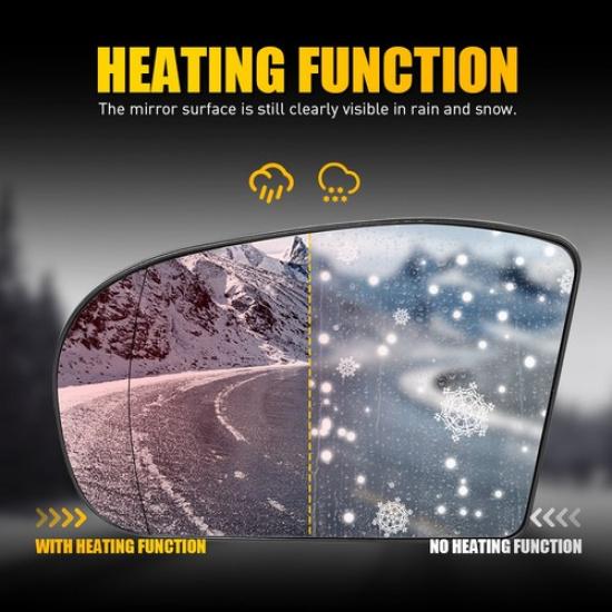 Heated Mirror Glass Driver Side For Mercedes E Class W211 E320 E350 2003-2006