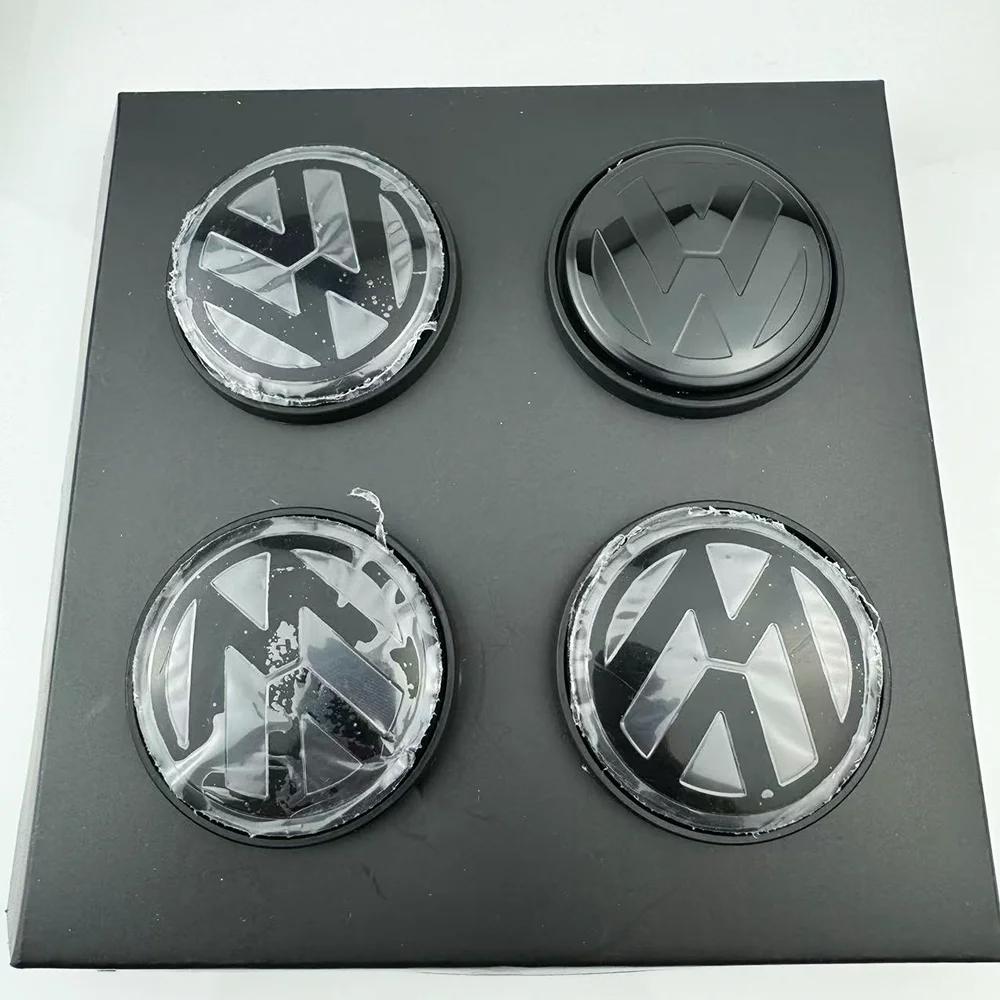 FD06-Floating Wheel Center Caps Hub Cover 4pcs 56mm 65mm For Volkswagen VW Golf 5 6 7 Passat B6 B7 B8 Tiguan Polo Jetta GTI 3B7601171