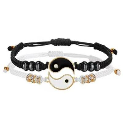 Neue Beste Freunde Armbänder Yin Yang Verstellbares Kordelarmband für Bff Freundschaft Beziehung Freundin Valentinstagsgeschenk