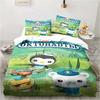 Neues 3D Cartoon Octonauts Bettwäsche-Set Gedrucktes Bettwäsche-Set Mit Kissenbezug Bettdeckenbezug Weich Queen King Size Bettwäsche Zuhause