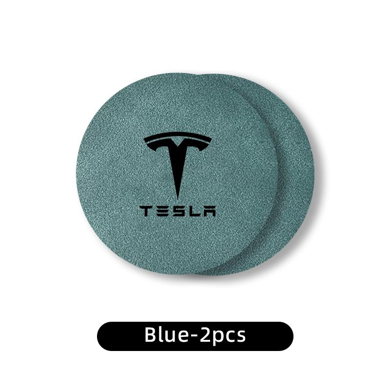 2PCS Car Coasters Water Cup Slots Non-Slip Mat Waterproof Cup Pad For Tesla Model 3 Y S X 2021 Roadster Cybertruck Juguetec
