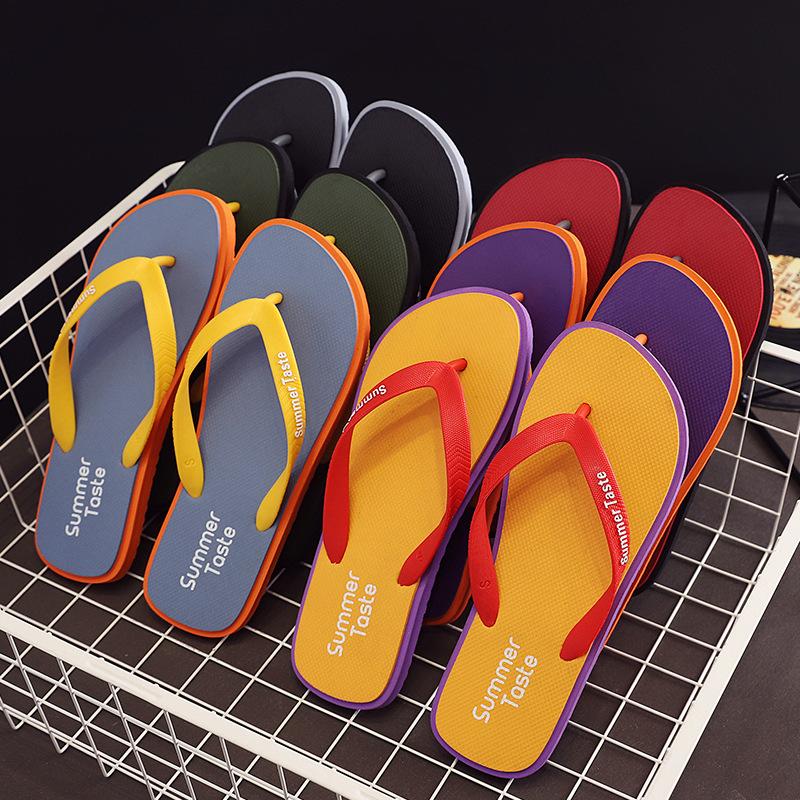 New flip-flops men's summer fashion outer wear new men's foot pinch drag personalized non-slip outdoor beach sandals