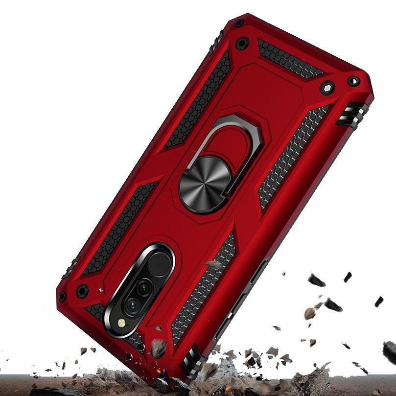 Armored Case for Xiaomi Redmi 8 / 8A, Nox Case Ring, Red