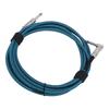 6.5mm Guitar Cable Right Angle To Straight Connector Nylon Braided Noise Reduction Guitar Connection Cord 3 Meters Blue