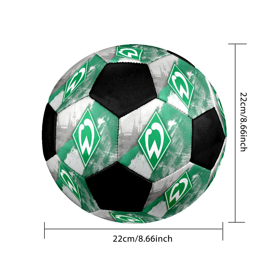 SV Werder Bremen Soccer Ball Colorful All Ages Machine Stitched PVC Competition Ready Durable High-Bounce.SIZE5
