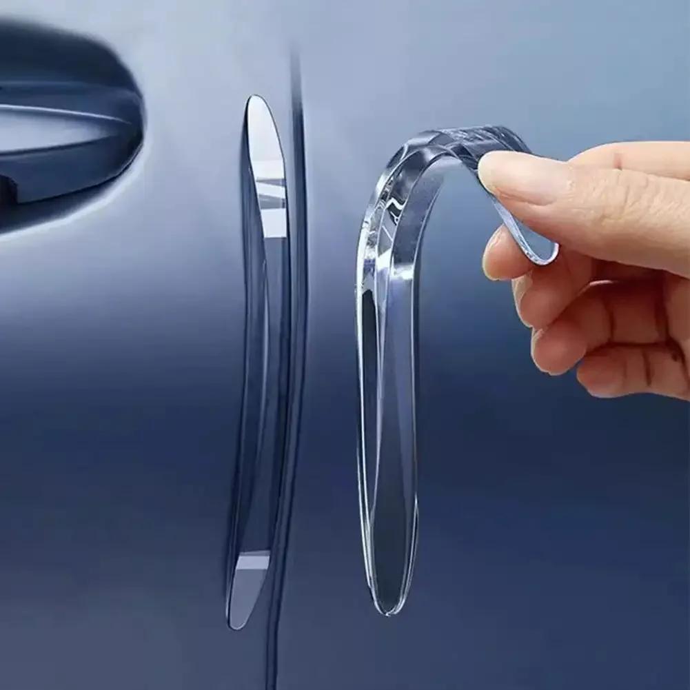 4 szt. Pasek antykolizyjny na drzwi Ochraniacze krawędzi samochodu Automobilowe ochraniacze wejścia na pojazdy Zderzak Niewidoczny żel krzemionkowy