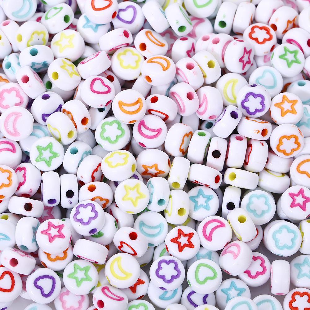 Acrylic Letter Beads for Kids' Jewelry Making – Educational DIY Beading Accessories
