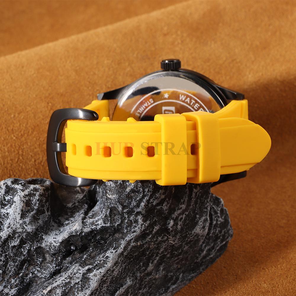 Premium Silicone Watch Band 22mm 24mm 26mm Sport Rubber Driving Watch Strap Waterproof Replacement Watchband for Seiko for Men